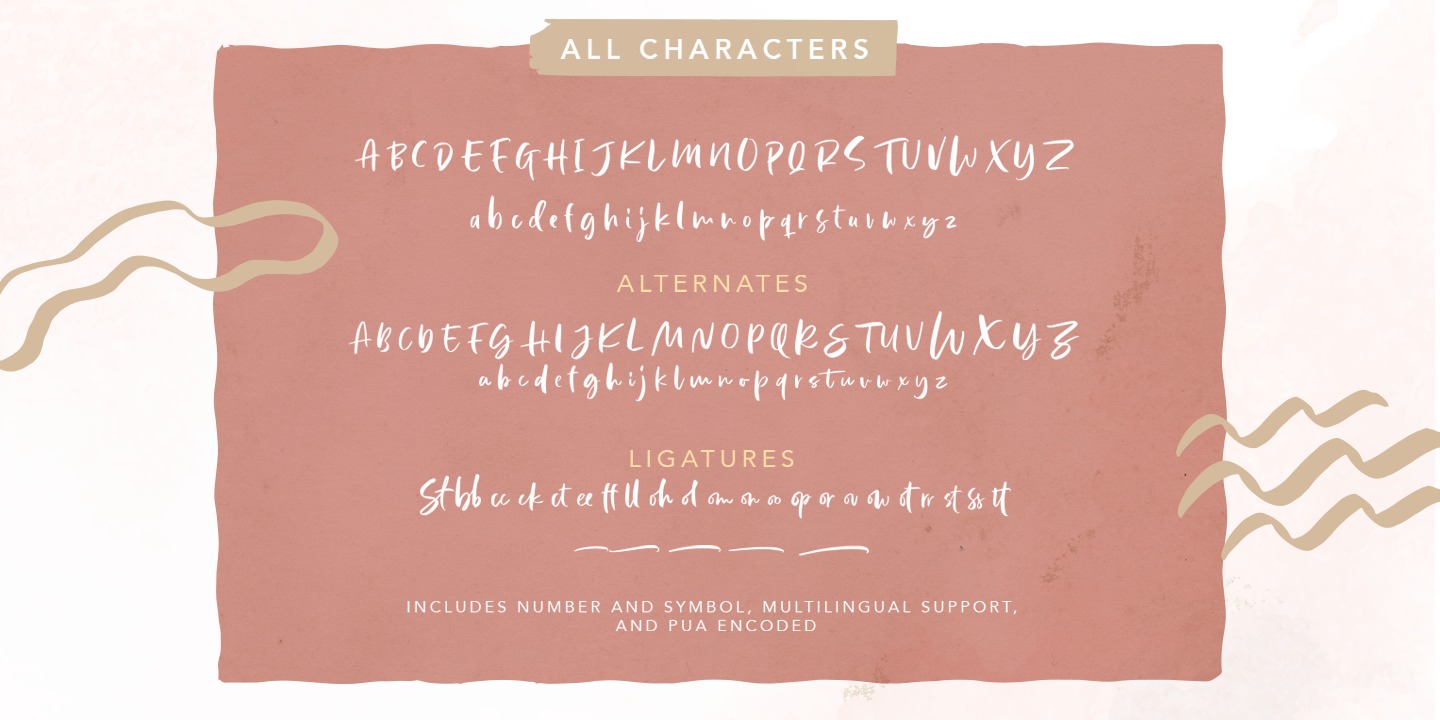 Beispiel einer Lindsay Brown Alt-Schriftart